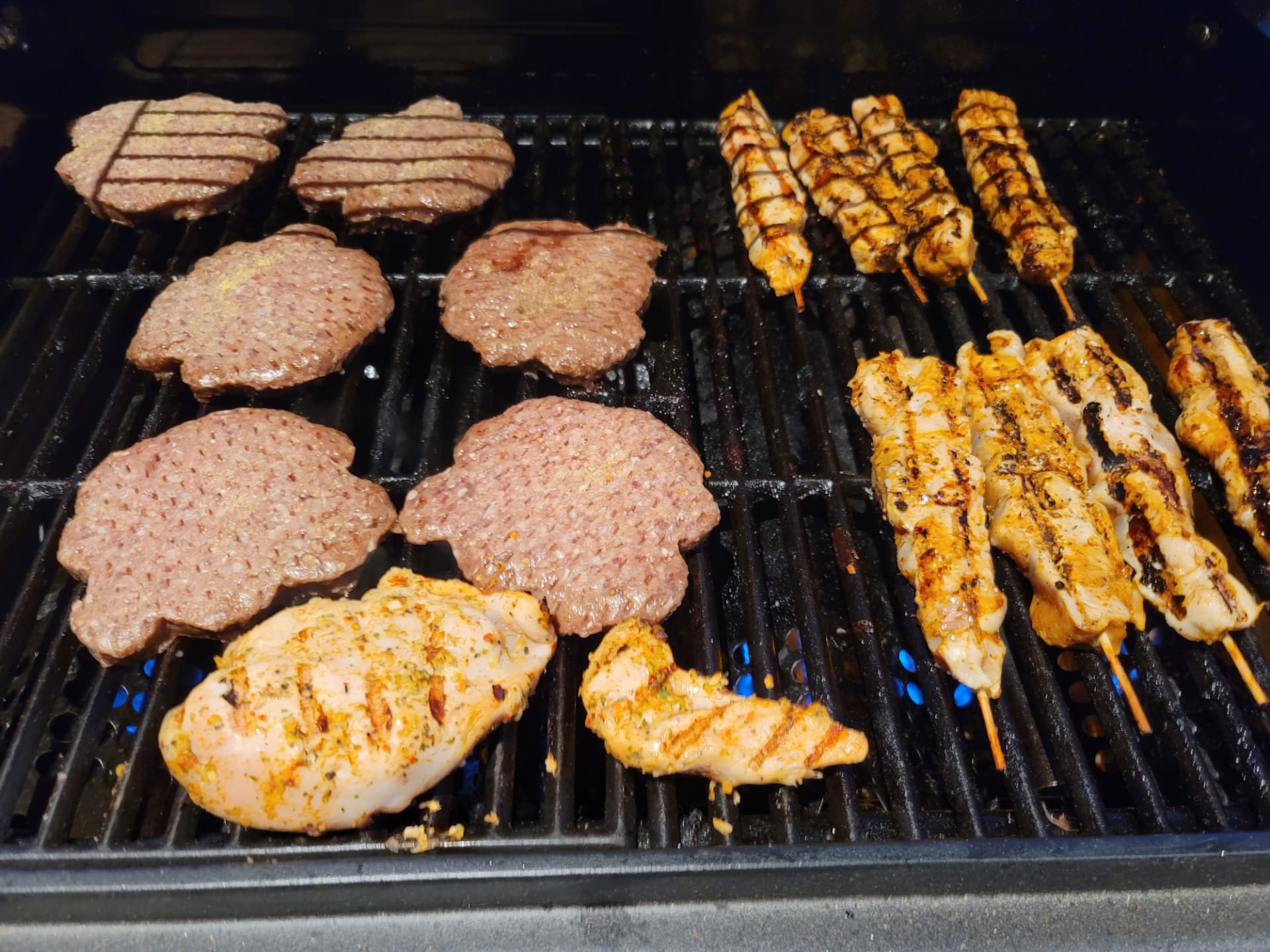 Patties and skewers