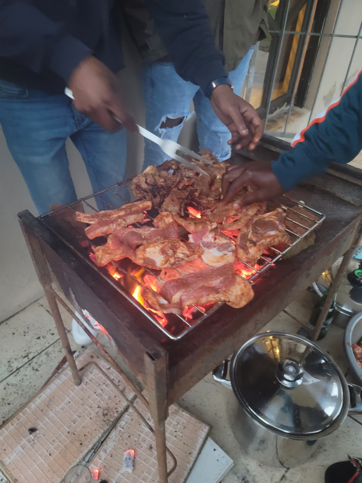 Hands on the fire